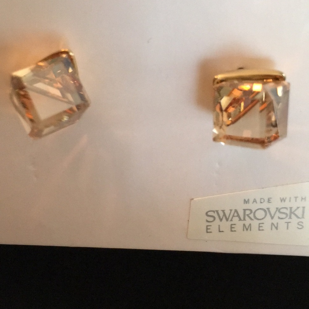 Jewel Cubed Earrings (straight post)